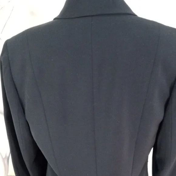 Kasper Black Blazer Suit Jacket & Skirt Set. Size 4P Black - No Fading - Picture 7 of 13